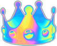 a rainbow crown